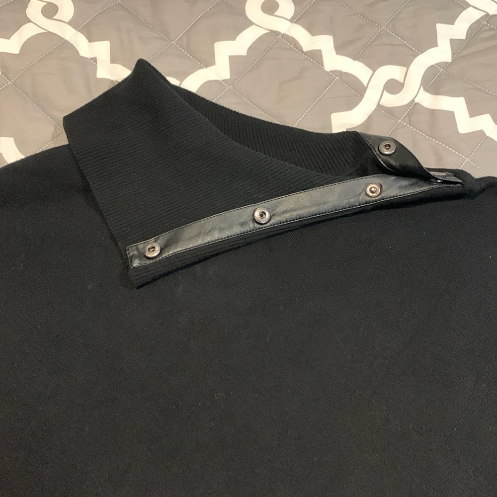 Black Chicos poncho with leather accent L/XL/1x/2X